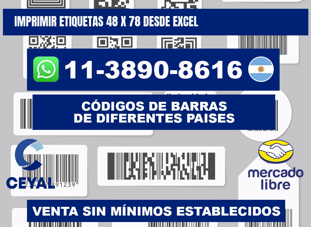 imprimir etiquetas 48 x 78 desde excel