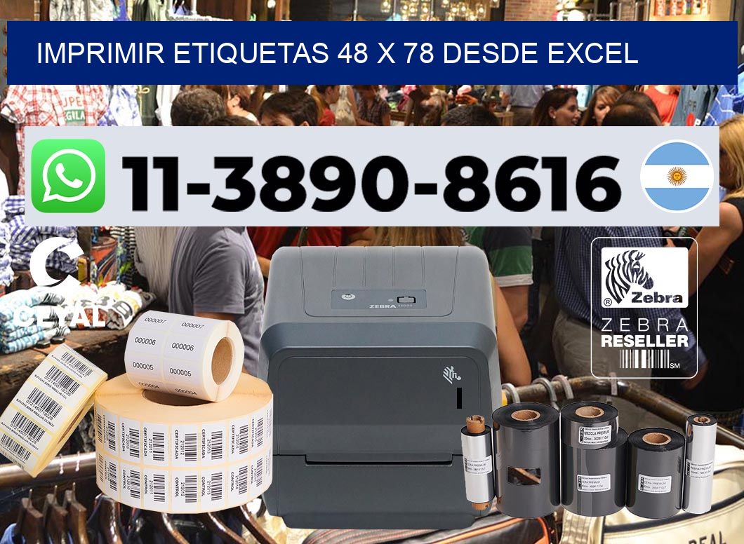imprimir etiquetas 48 x 78 desde excel