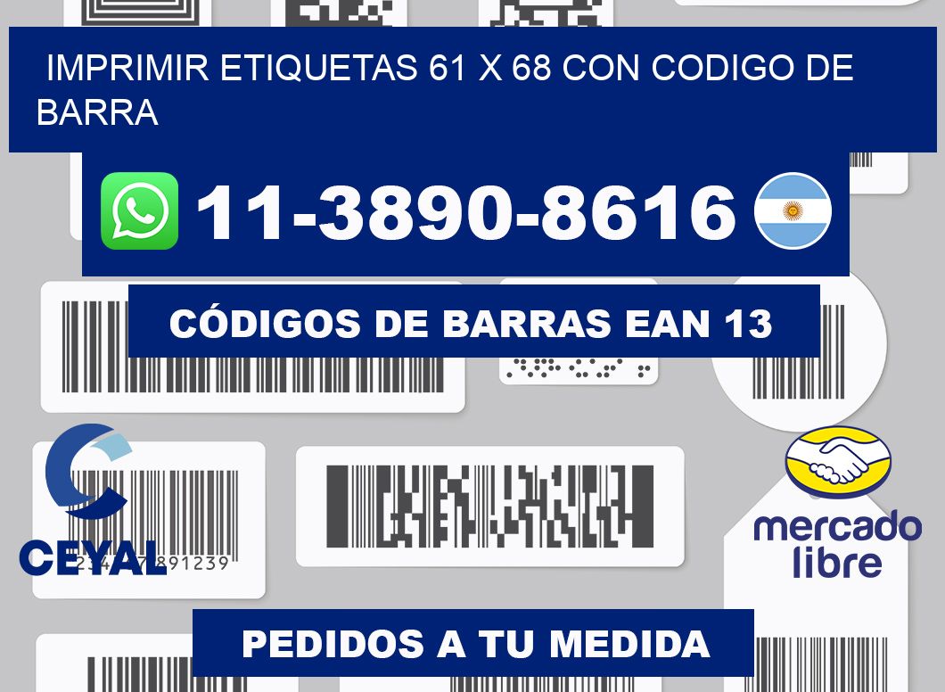 imprimir etiquetas 61 x 68 con codigo de barra