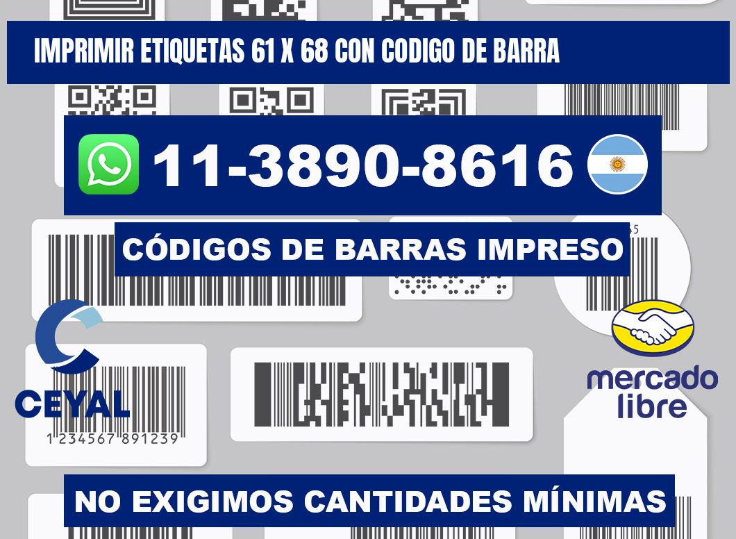 imprimir etiquetas 61 x 68 con codigo de barra