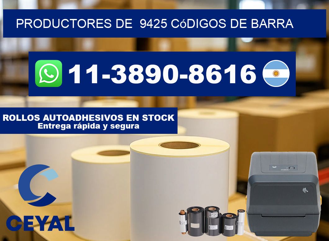 productores de 9425 códigos de barra