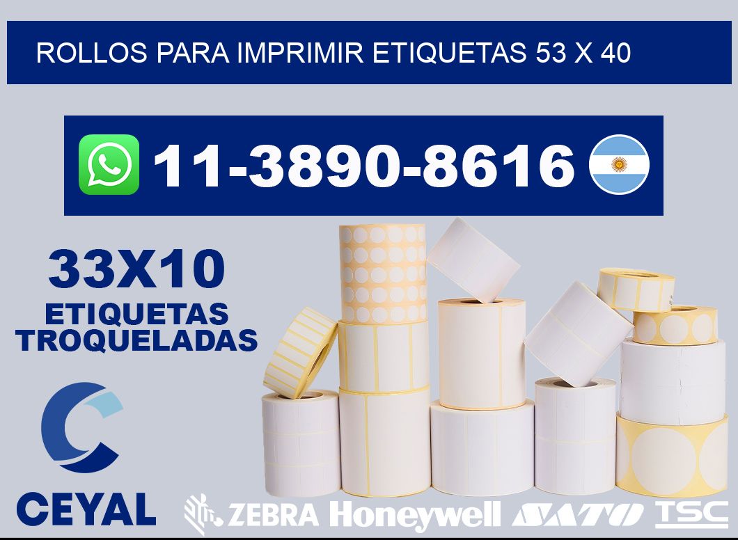 rollos para imprimir etiquetas 53 x 40