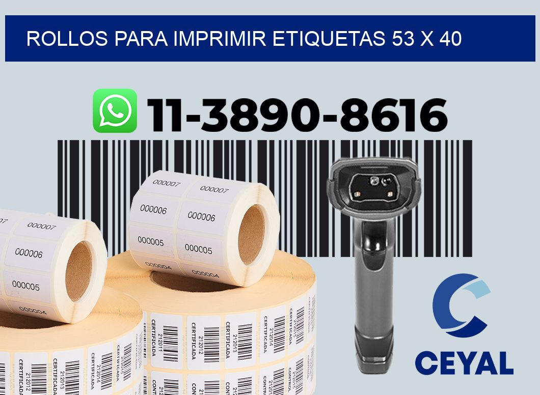 rollos para imprimir etiquetas 53 x 40
