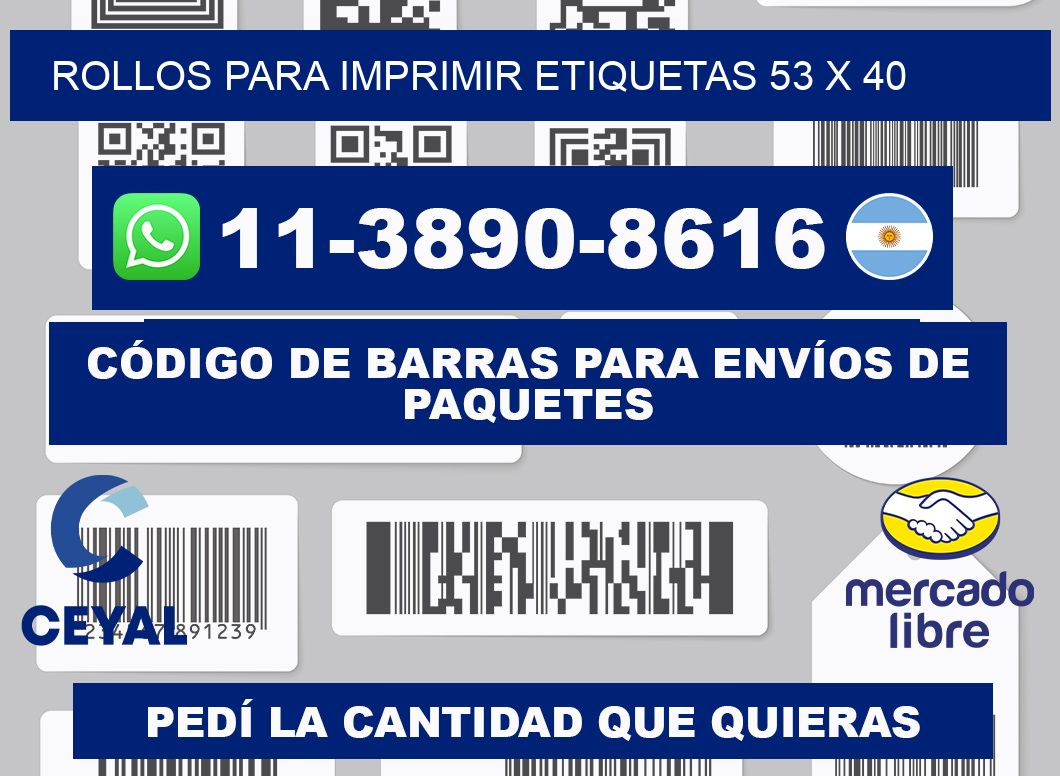 rollos para imprimir etiquetas 53 x 40