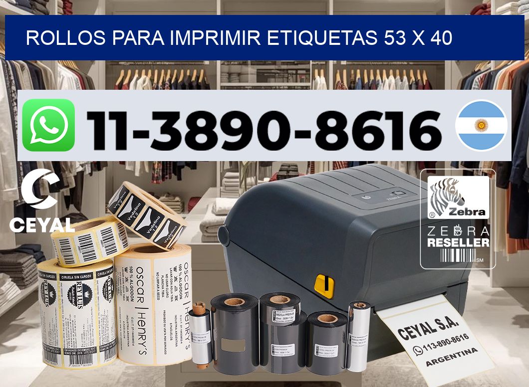 rollos para imprimir etiquetas 53 x 40