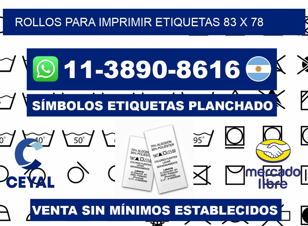 rollos para imprimir etiquetas 83 x 78