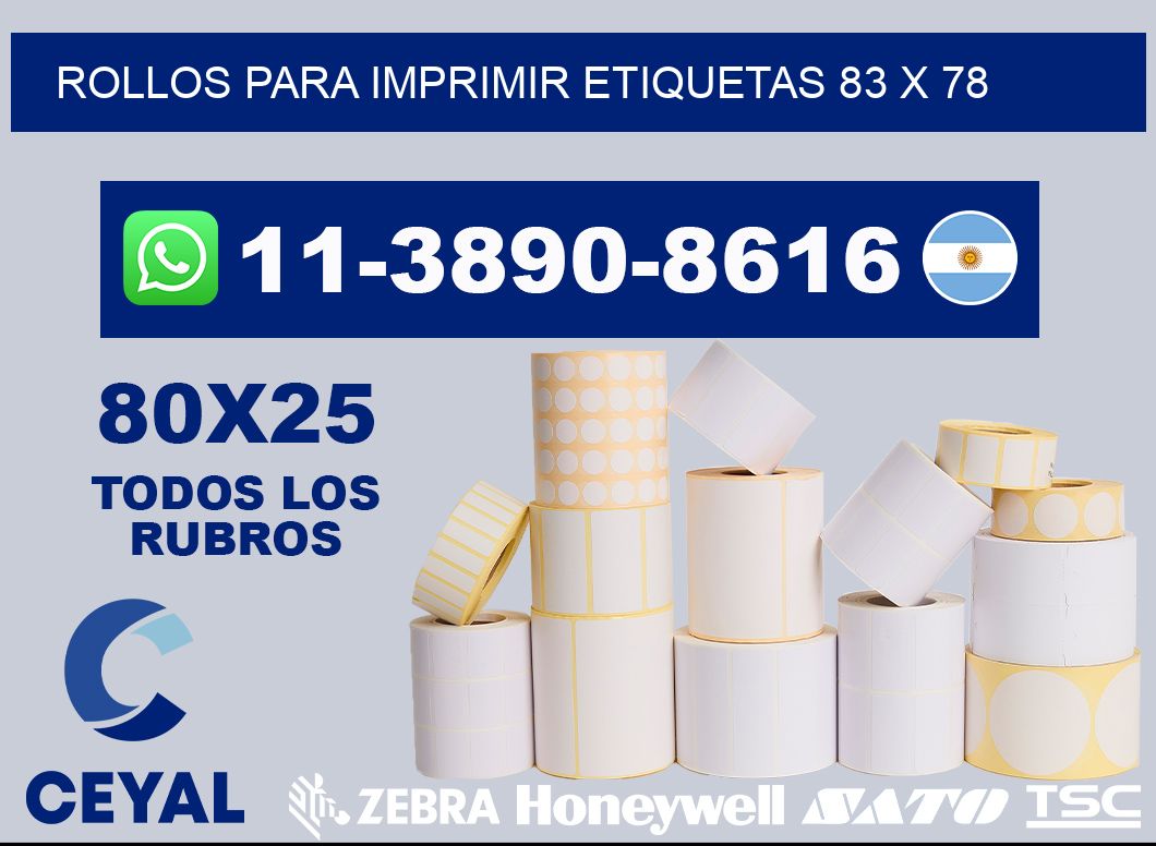 rollos para imprimir etiquetas 83 x 78