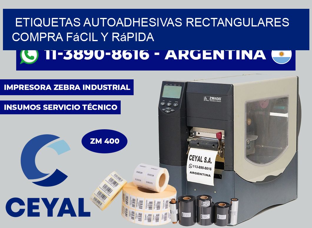 ETIQUETAS AUTOADHESIVAS RECTANGULARES Compra fácil y rápida