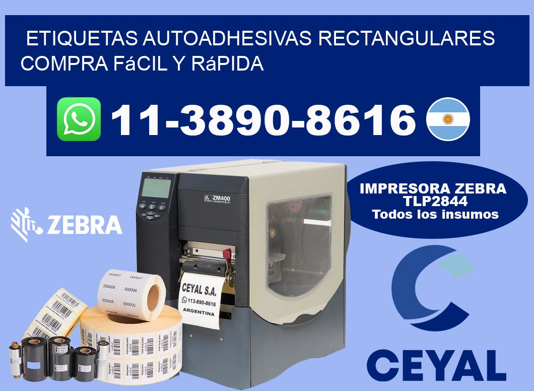 ETIQUETAS AUTOADHESIVAS RECTANGULARES Compra fácil y rápida