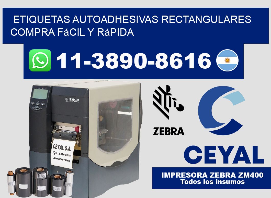ETIQUETAS AUTOADHESIVAS RECTANGULARES Compra fácil y rápida