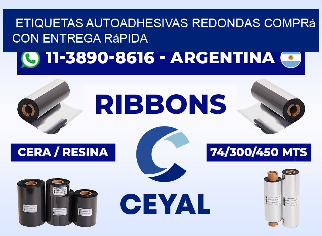 ETIQUETAS AUTOADHESIVAS REDONDAS Comprá con entrega rápida