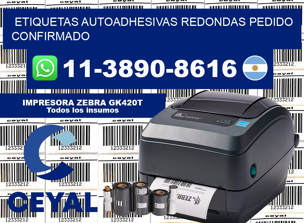 ETIQUETAS AUTOADHESIVAS REDONDAS Pedido confirmado