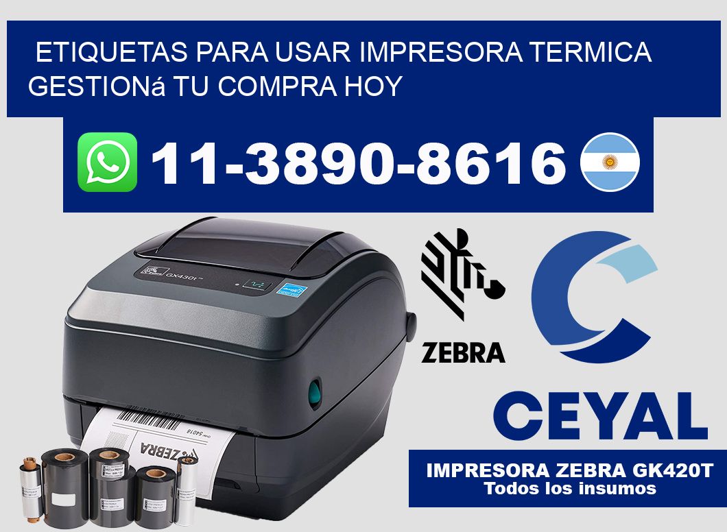 ETIQUETAS PARA USAR IMPRESORA TERMICA Gestioná tu compra hoy