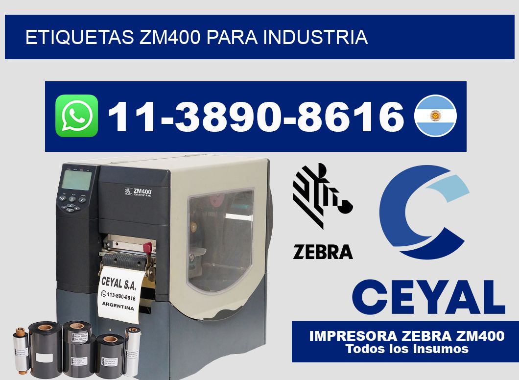 ETIQUETAS ZM400 para industria