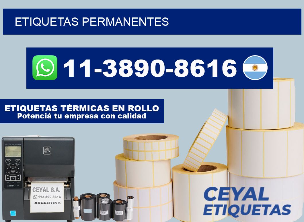 ETIQUETAS permanentes