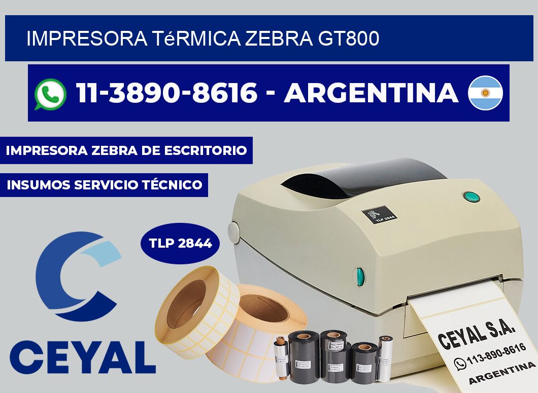 Impresora térmica Zebra gt800