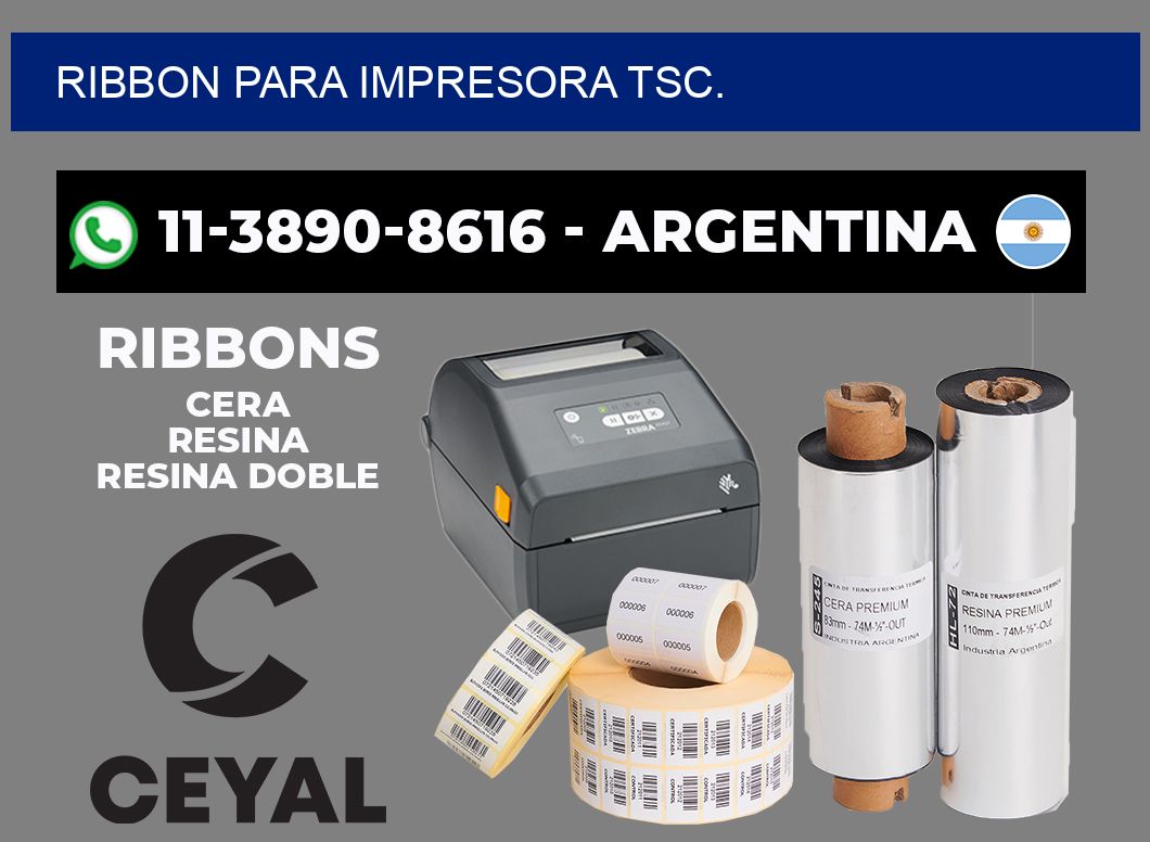 RIBBON PARA IMPRESORA TSC.