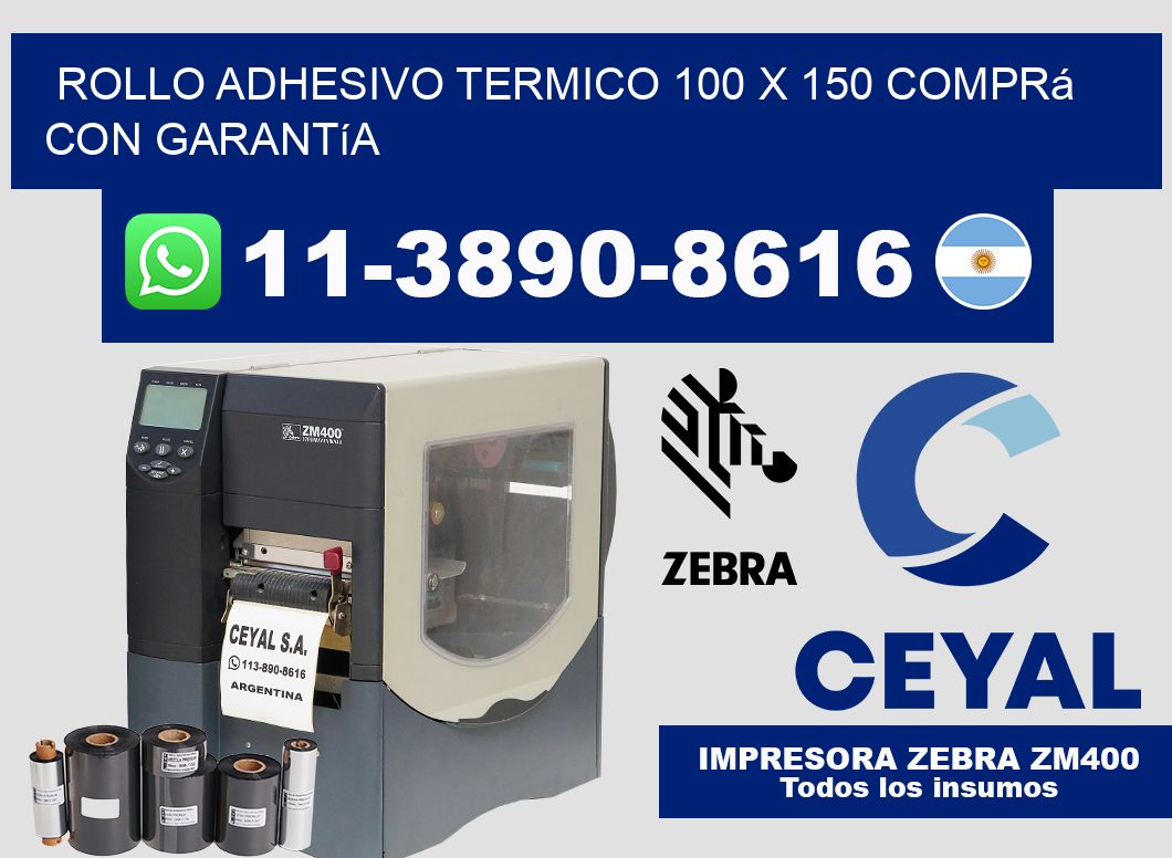 ROLLO ADHESIVO TERMICO 100 X 150 Comprá con garantía