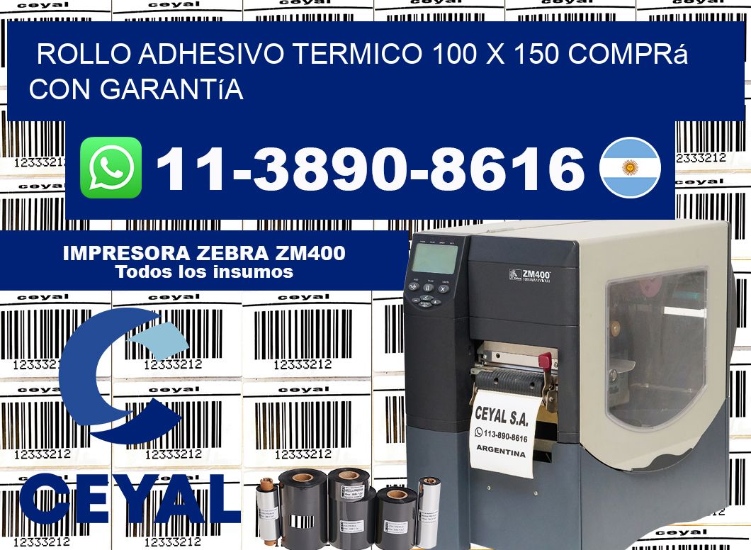ROLLO ADHESIVO TERMICO 100 X 150 Comprá con garantía