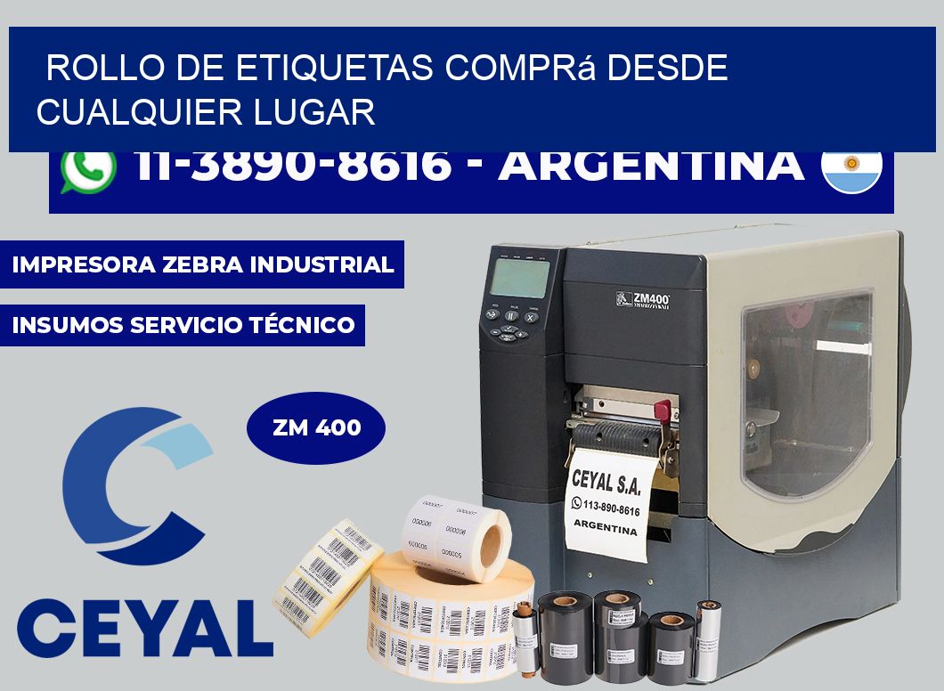 ROLLO DE ETIQUETAS Comprá desde cualquier lugar