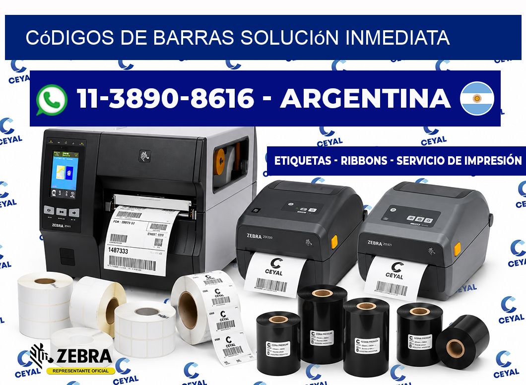 códigos de barras Solución inmediata