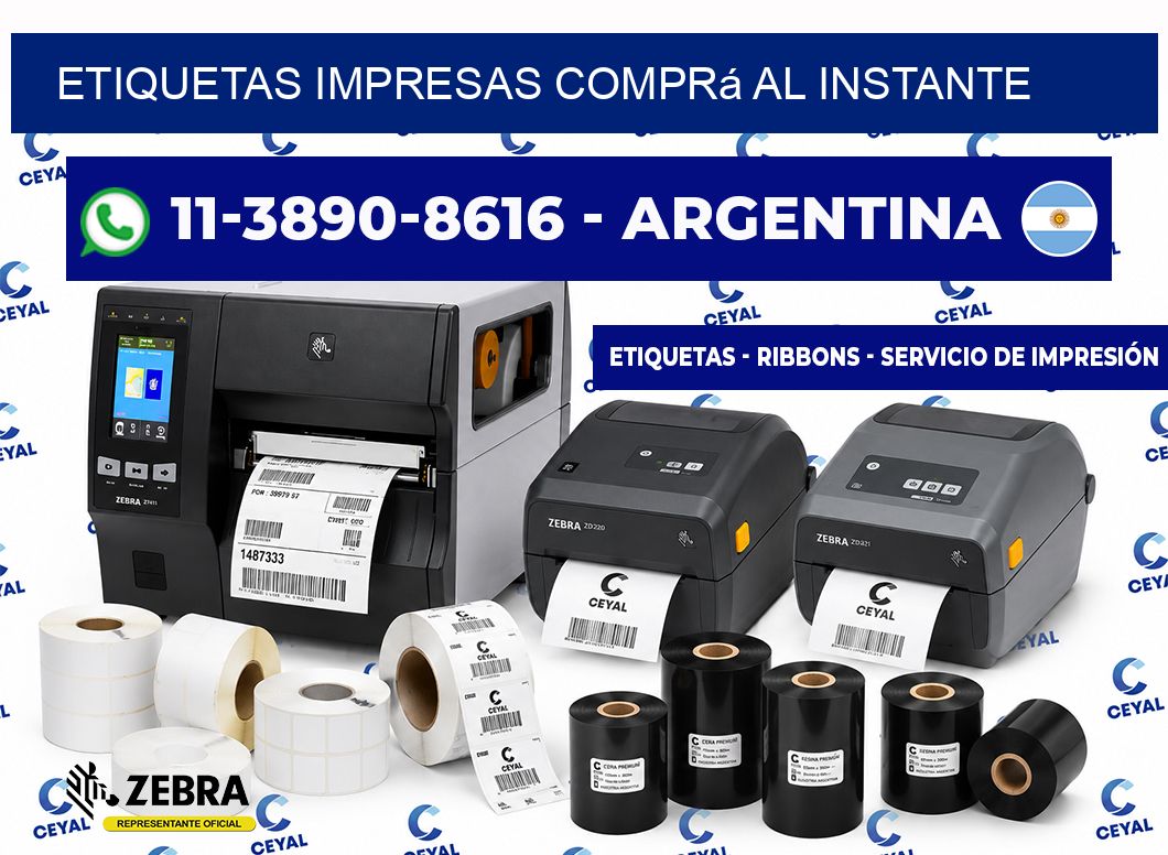 etiquetas impresas Comprá al instante