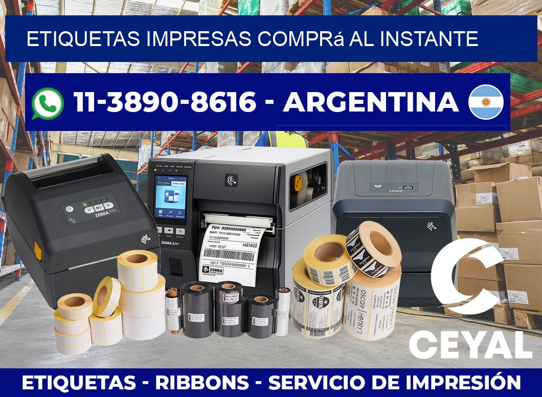 etiquetas impresas Comprá al instante