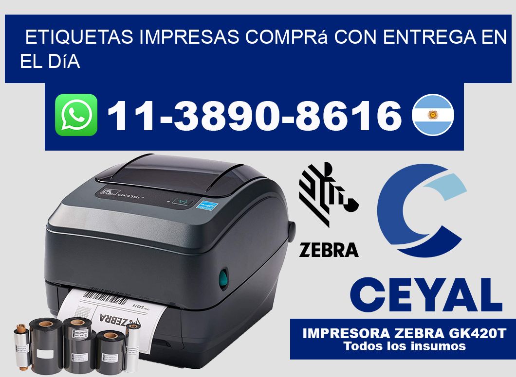etiquetas impresas Comprá con entrega en el día