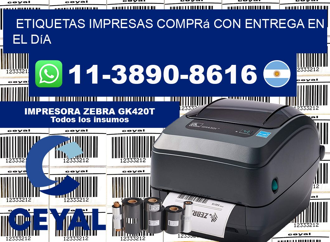 etiquetas impresas Comprá con entrega en el día