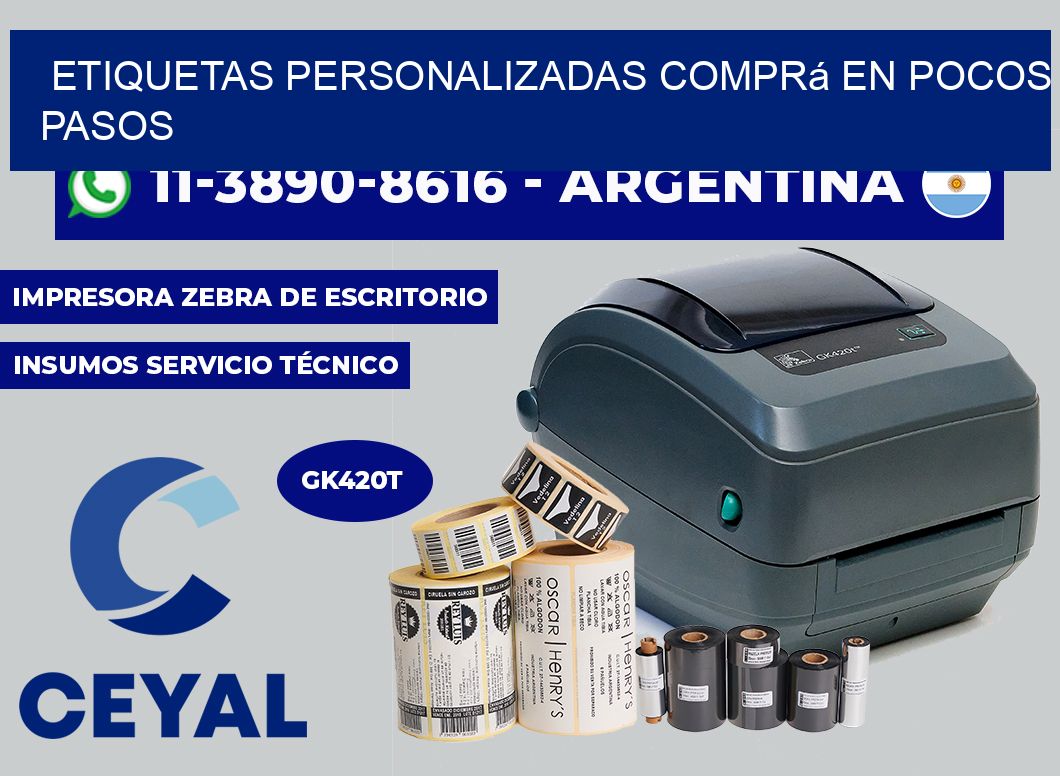 etiquetas personalizadas Comprá en pocos pasos