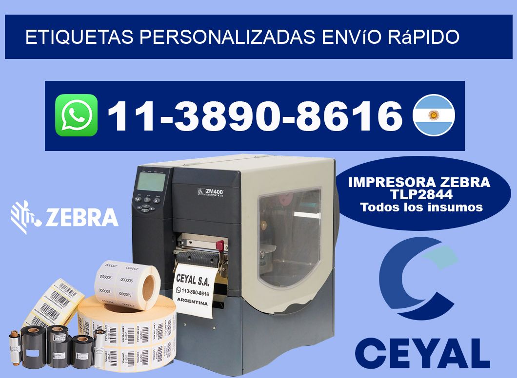 etiquetas personalizadas Envío rápido