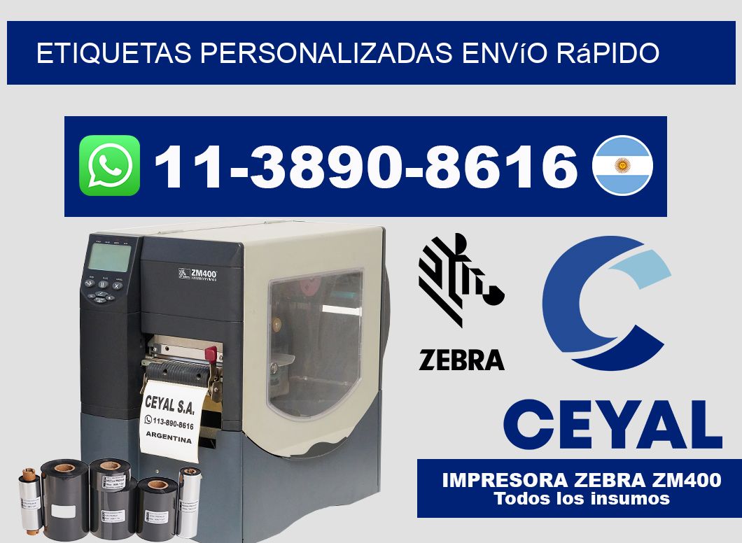 etiquetas personalizadas Envío rápido