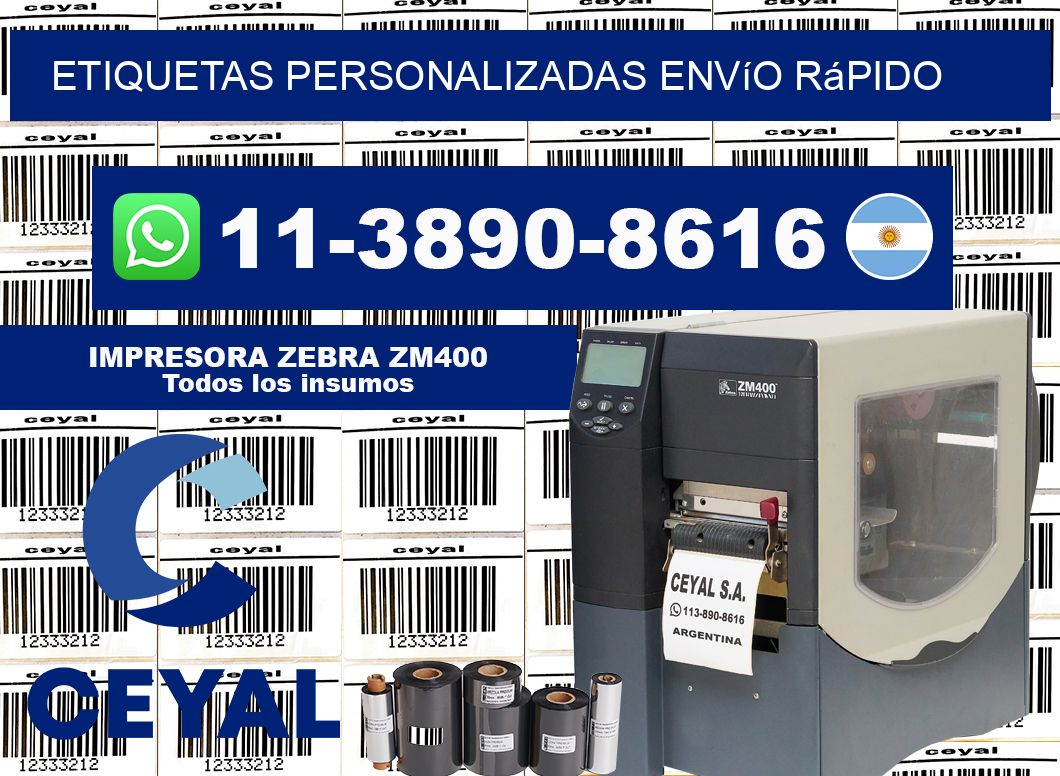 etiquetas personalizadas Envío rápido