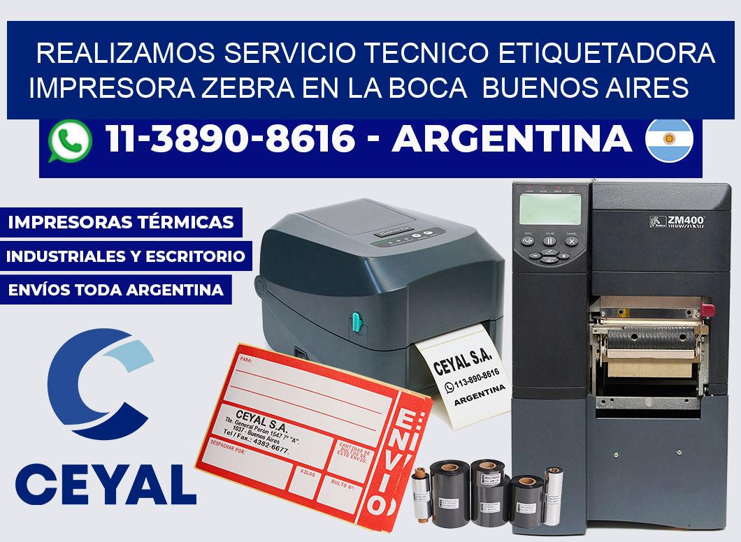realizamos servicio tecnico etiquetadora impresora Zebra en La Boca Buenos Aires