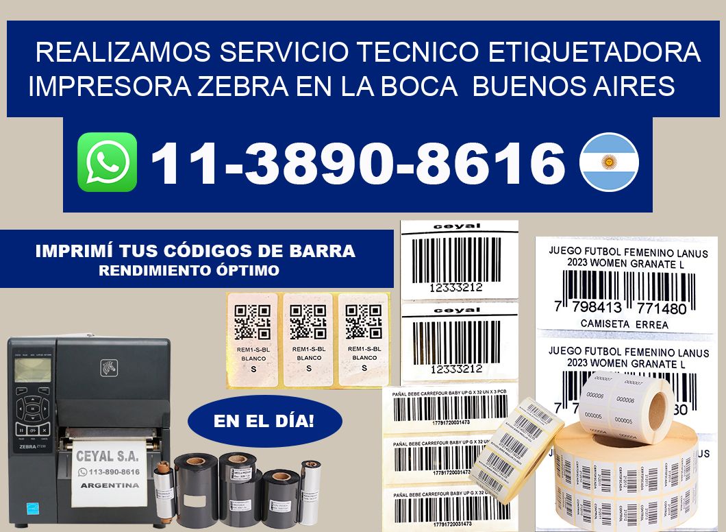 realizamos servicio tecnico etiquetadora impresora Zebra en La Boca Buenos Aires