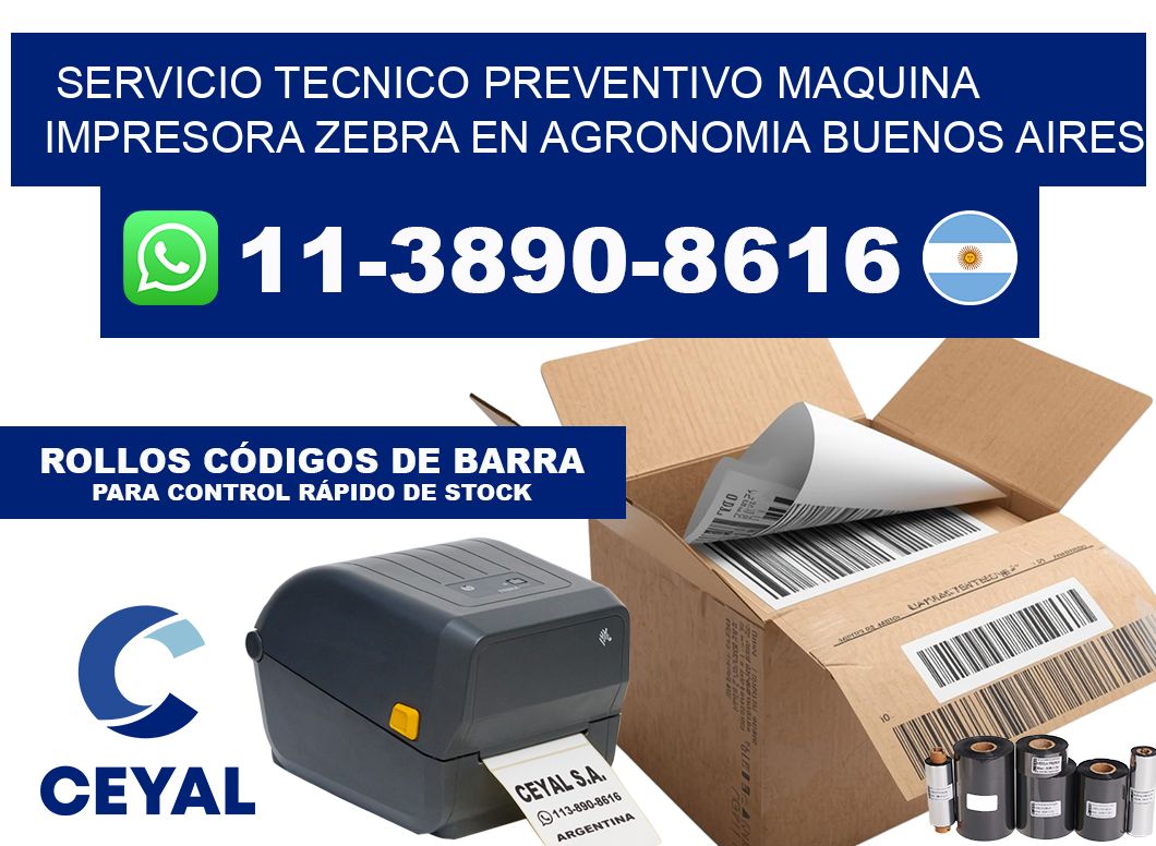 servicio tecnico preventivo Maquina impresora Zebra en Agronomia Buenos Aires
