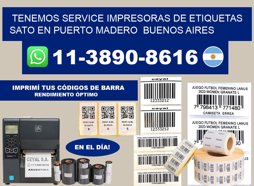 tenemos service Impresoras de Etiquetas Sato en Puerto Madero  Buenos Aires