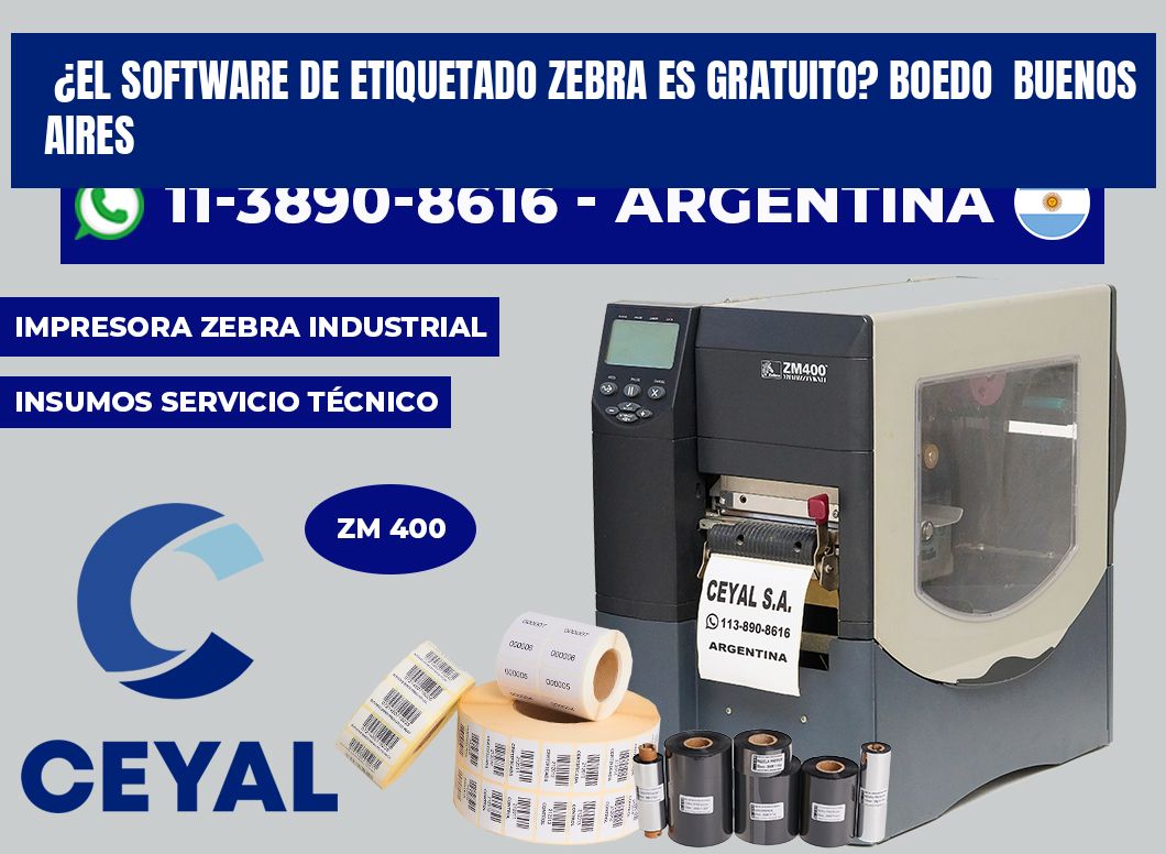 ¿El software de etiquetado Zebra es gratuito? Boedo Buenos Aires