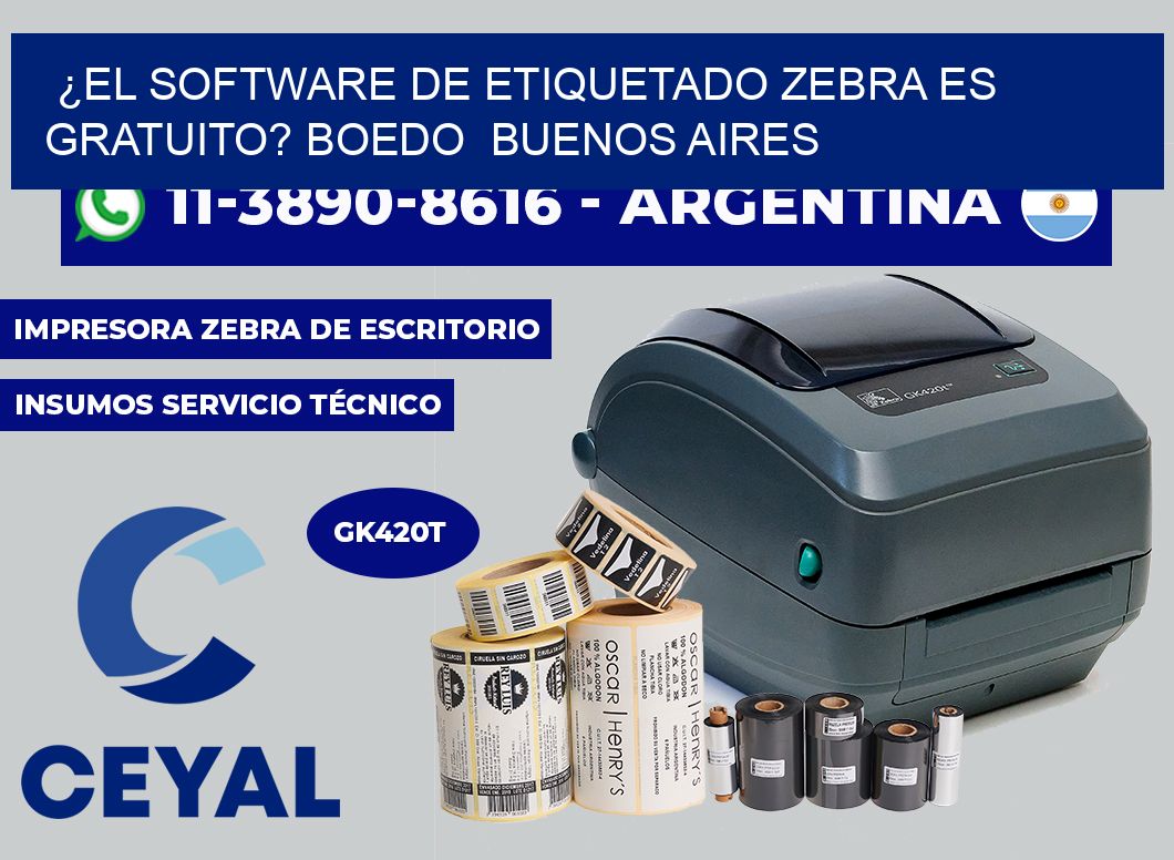 ¿El software de etiquetado Zebra es gratuito? Boedo Buenos Aires