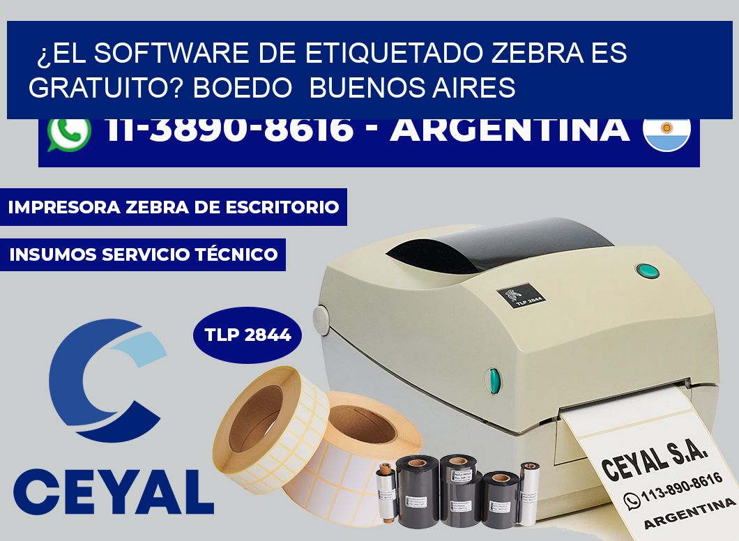 ¿El software de etiquetado Zebra es gratuito? Boedo  Buenos Aires
