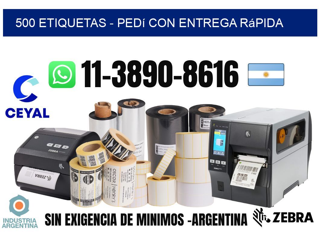 500 ETIQUETAS – Pedí con entrega rápida