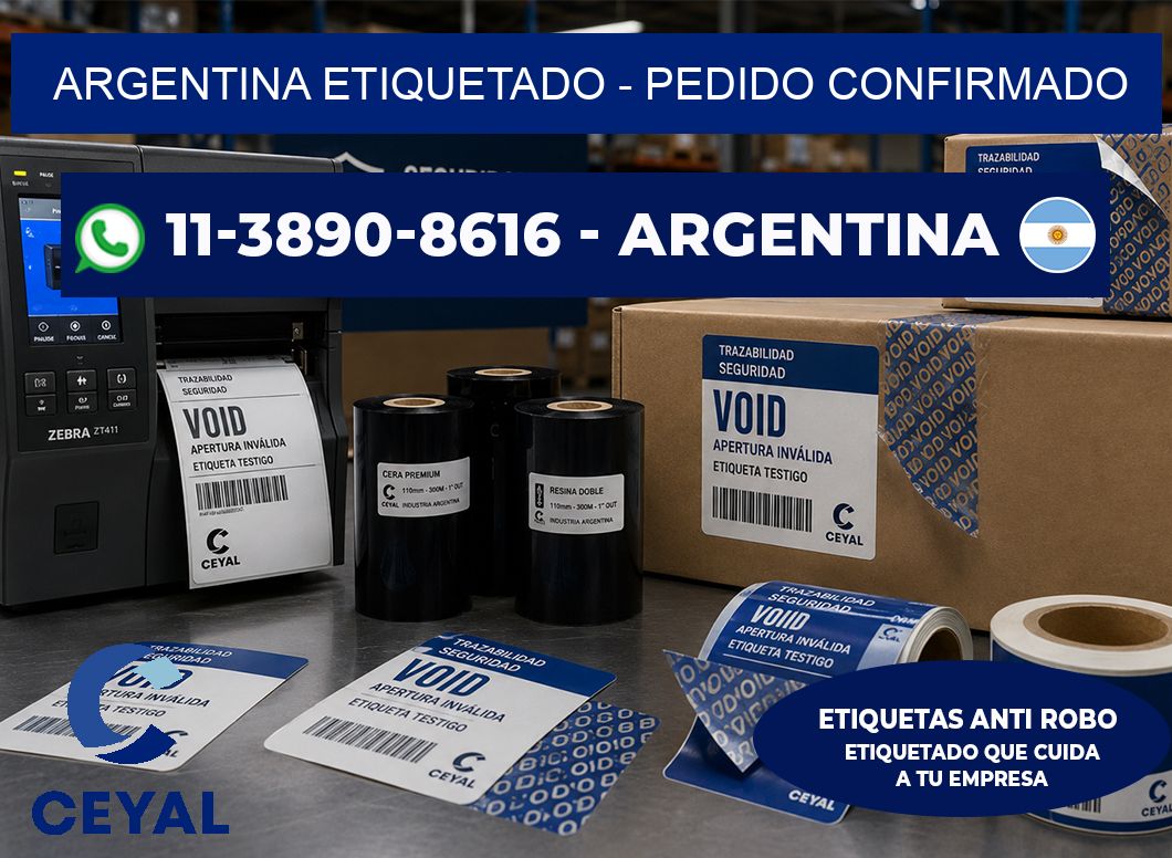 ARGENTINA ETIQUETADO - Pedido confirmado