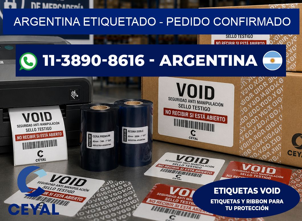 ARGENTINA ETIQUETADO – Pedido confirmado