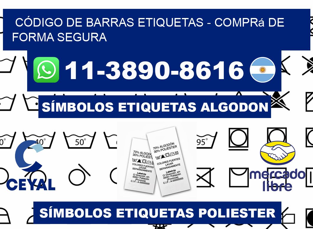 CÓDIGO DE BARRAS ETIQUETAS - Comprá de forma segura