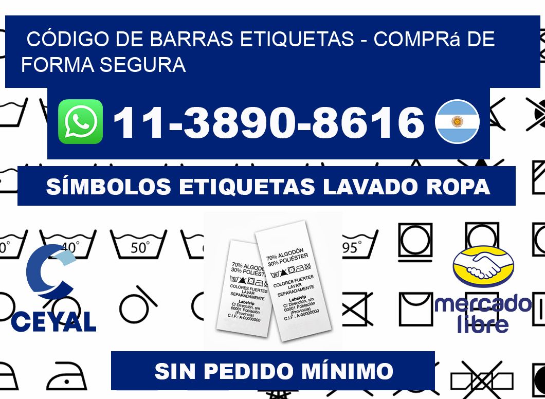 CÓDIGO DE BARRAS ETIQUETAS - Comprá de forma segura