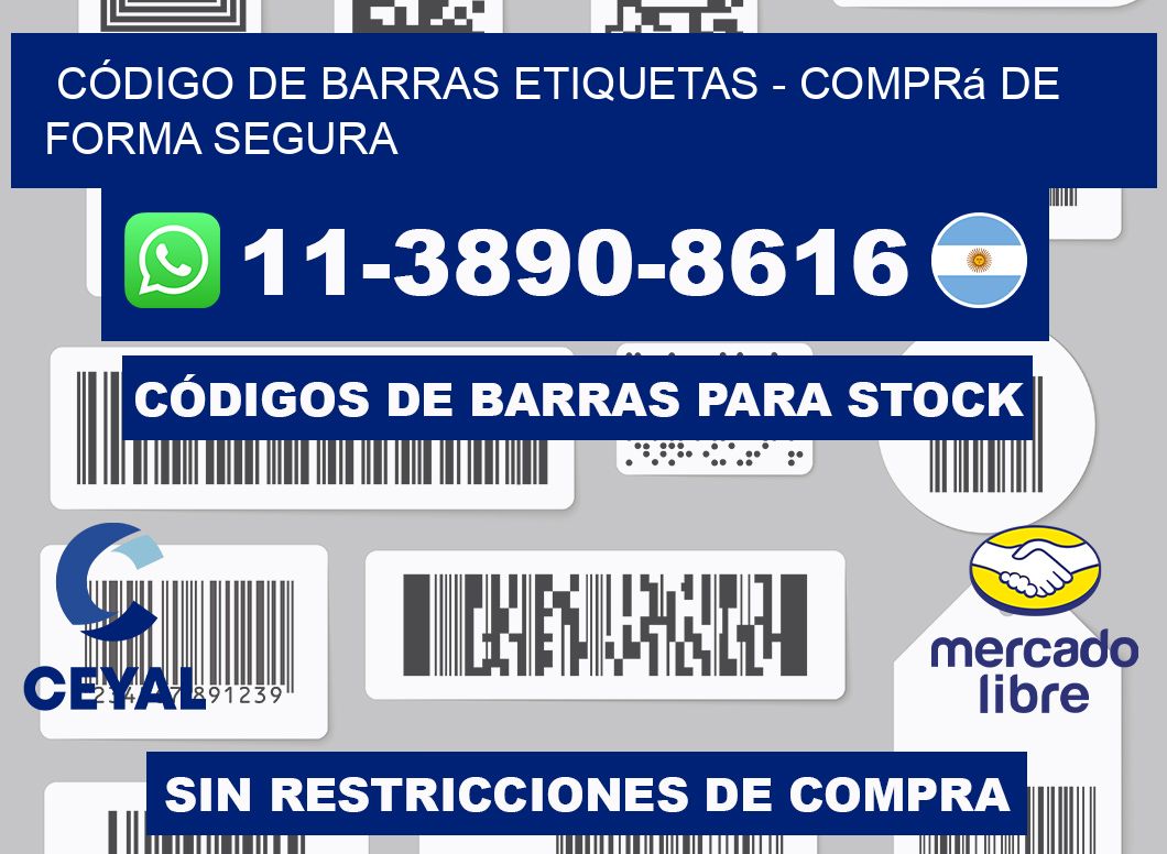 CÓDIGO DE BARRAS ETIQUETAS - Comprá de forma segura