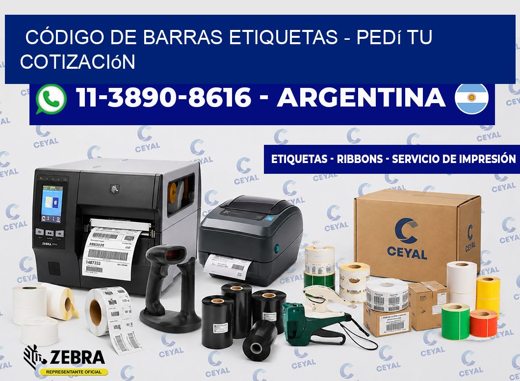 CÓDIGO DE BARRAS ETIQUETAS - Pedí tu cotización