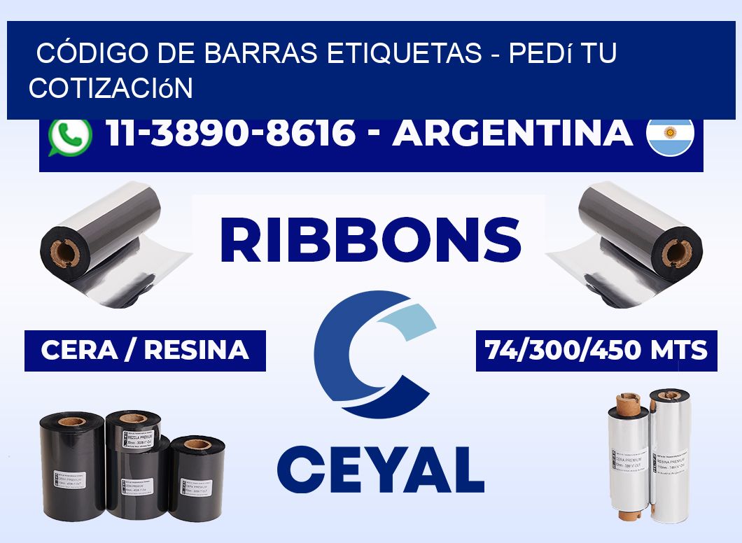 CÓDIGO DE BARRAS ETIQUETAS - Pedí tu cotización