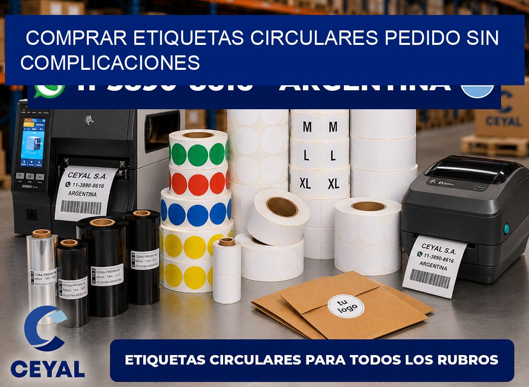COMPRAR ETIQUETAS CIRCULARES Pedido sin complicaciones