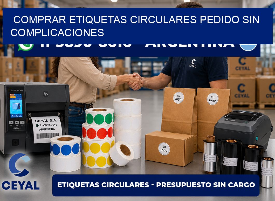 COMPRAR ETIQUETAS CIRCULARES Pedido sin complicaciones